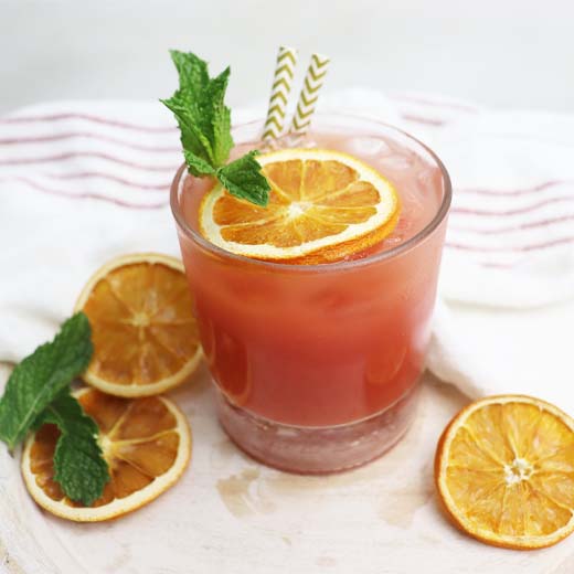Cocktail with Premium Dried California Orange Garnish