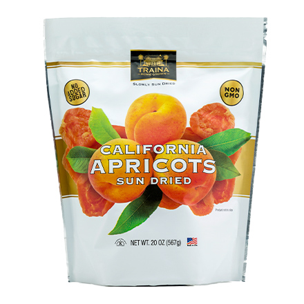 dried apricot halves packaged in a 20 ounce resealable bag